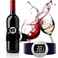 Gugio Termómetros para Vino-Champán de Lectura Digital de champán y Botella de Vino a presión con Pantalla LED para los…